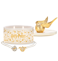 Charmed Aroma Golden Snitch Candle and Jewelry Tray