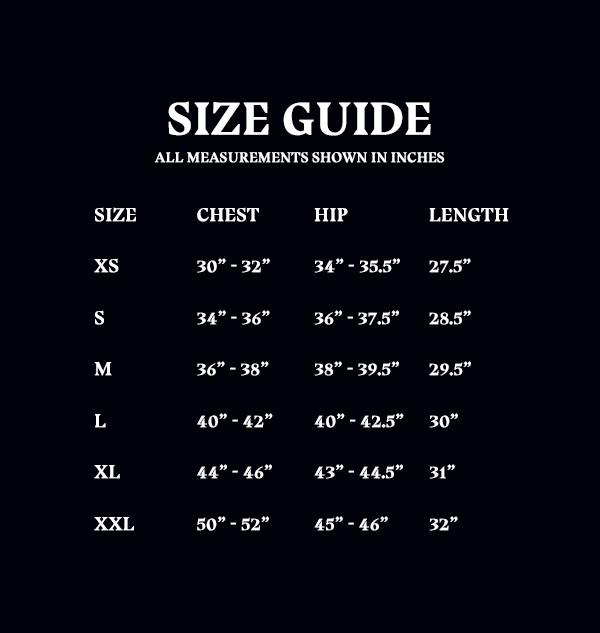 Hogwarts Spirit Jersey sizes