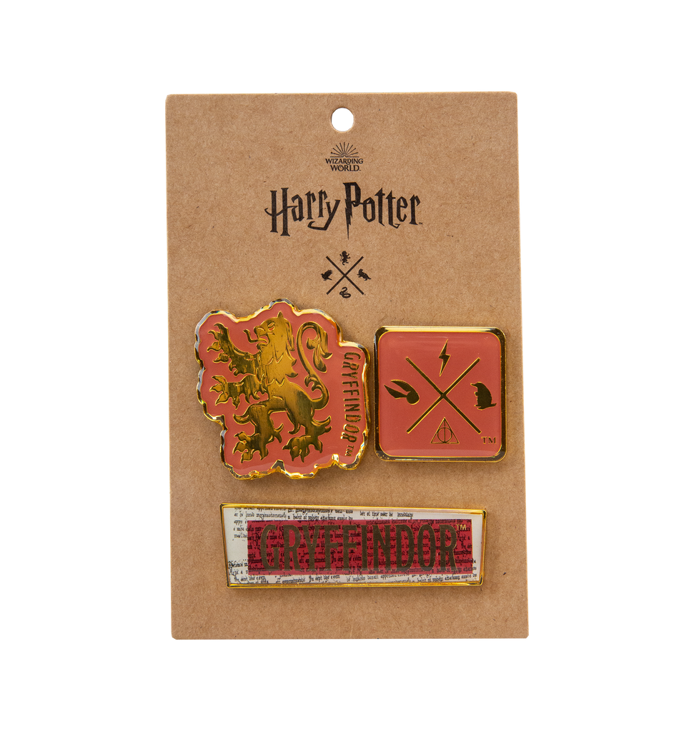 Clippings Gryffindor Pin Badge Set | Harry Potter Shop US