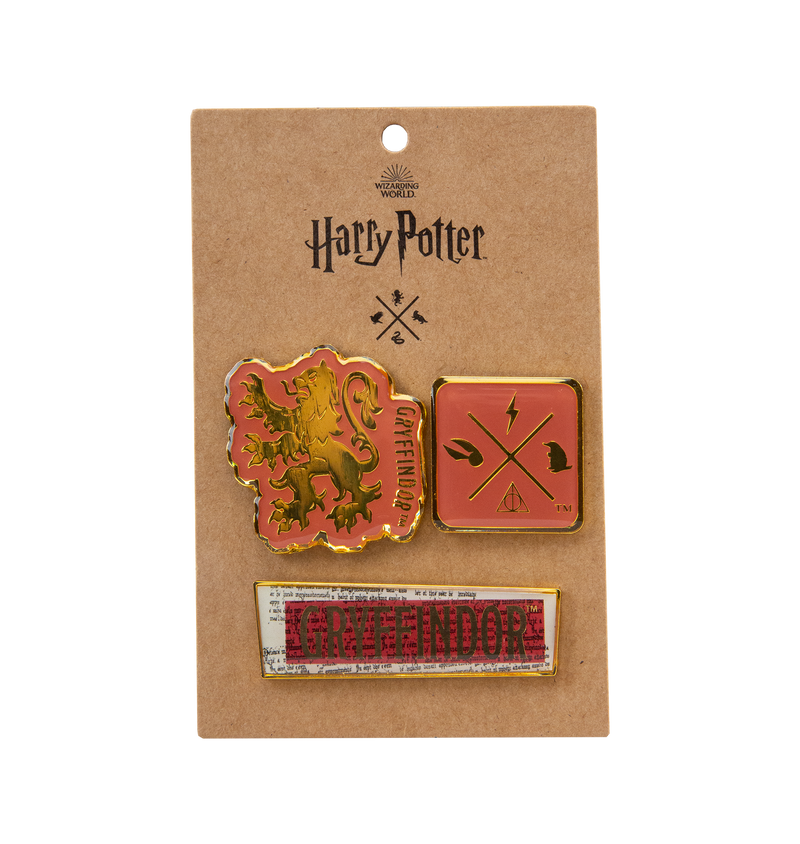 Clippings Gryffindor Pin Badge Set
