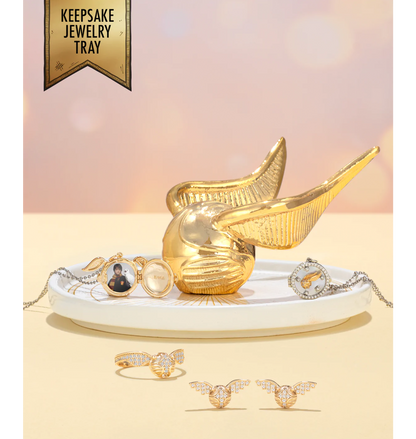 Charmed Aroma Golden Snitch Candle and Jewelry Tray